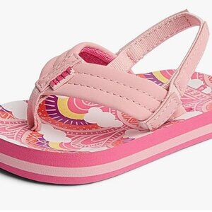 REEF Little Ahi Unisex-Child Beach Flip Flop, Soft Cushion Footbed, Water Friend